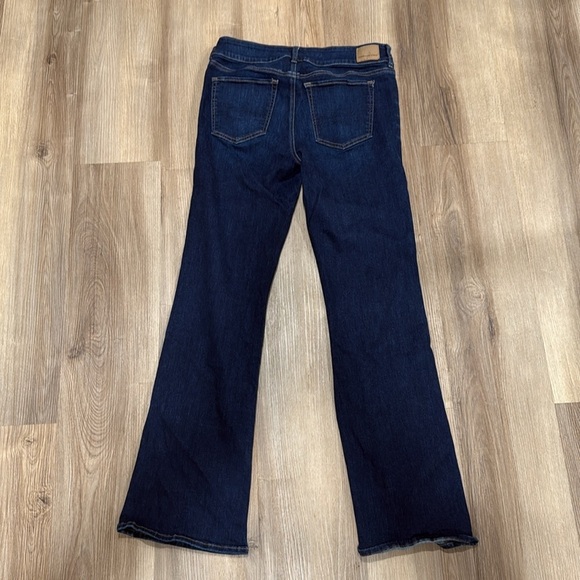 American Eagle Kick Boot Dark Wash Stretch Jeans Size 12 Long - Picture 5 of 7